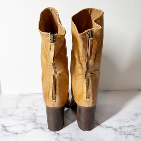 Free People Elle Block Heel Boot Size EU 41 Tan - Picture 8 of 16